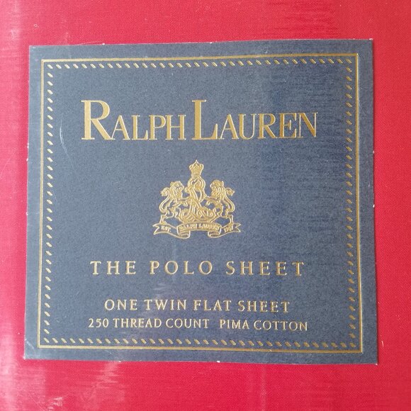 NoS Twin Sheets Set Ralph Lauren The Polo Sheet Red - Picture 7 of 12
